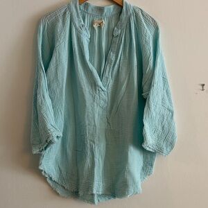 9Seed Resort Cotton Gauze Marrakesh Dashiki Shirt Size Small Coverup Shirt